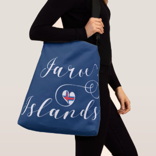 Heart Faroe Islands Flagga, Färöarna Axelväska