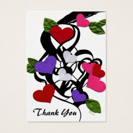 Heart Felt Tack Gift-Märkre Visitkort