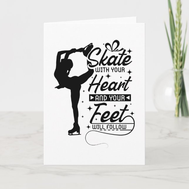 Heart Figur Skating Kort (Framsida)