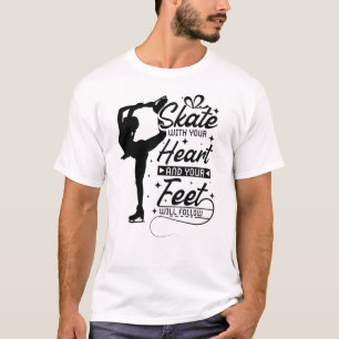 Heart Figur Skating T Shirt