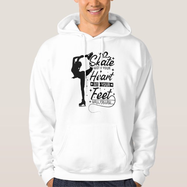 Heart Figure Skating Hoodie (Framsida)