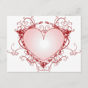Heart Filigree Vykort