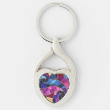 Heart Finare Mosaic Keychain