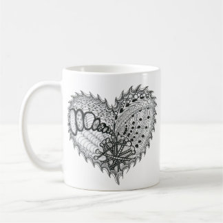 Heart Fire Doodle Kaffemugg