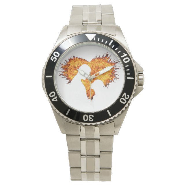 Heart flame men’s watch  armbandsur (Framsida)