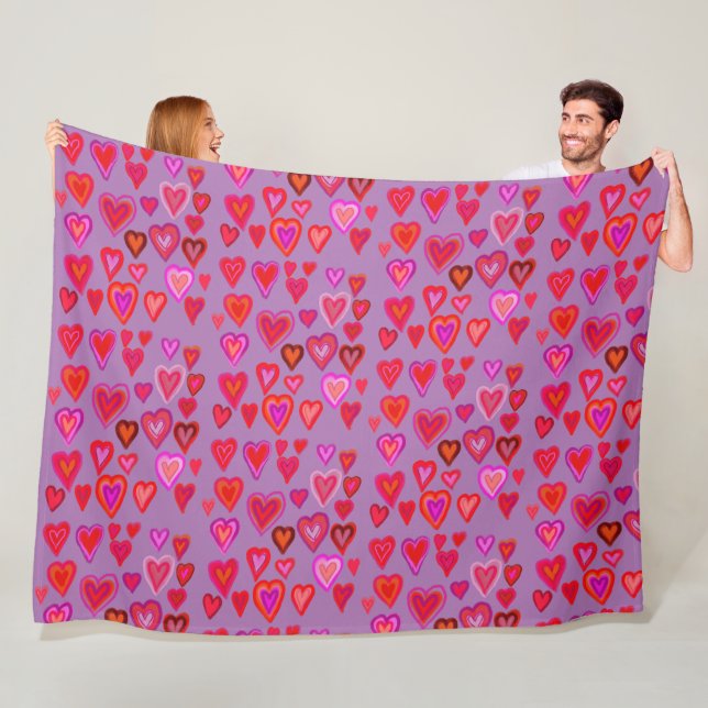 Heart Fleece Blanket (På plats)
