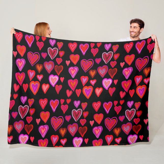 Heart Fleece Blanket (På plats)