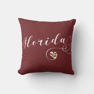 Heart Florida Pillow, Miami Floridian Kudde