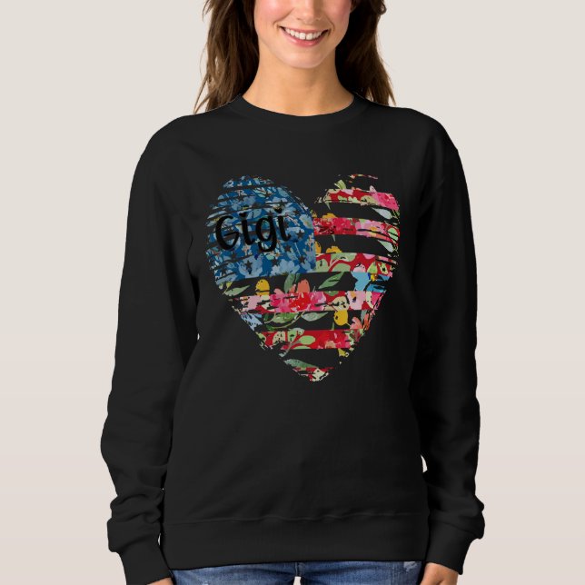 Heart Flower Flag Gigi T Shirt (Framsida)