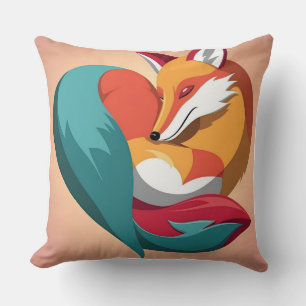 Heart Fox för Mors dag Kudde