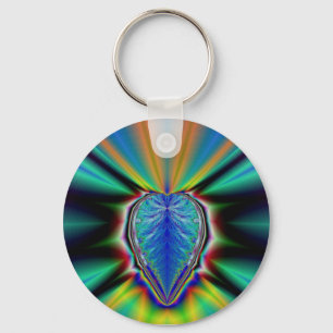 Heart Fractal Nyckelring