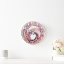 Heart Fractal Rund Klocka