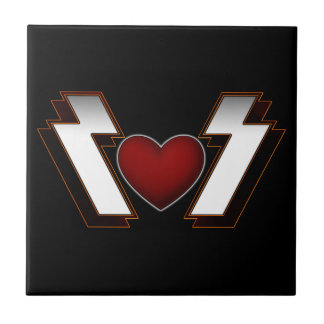 Heart från tungt Metall Kakelplatta