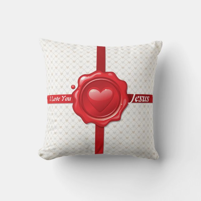 Heart Frimärke 1 Pillow Kudde (Framsida)