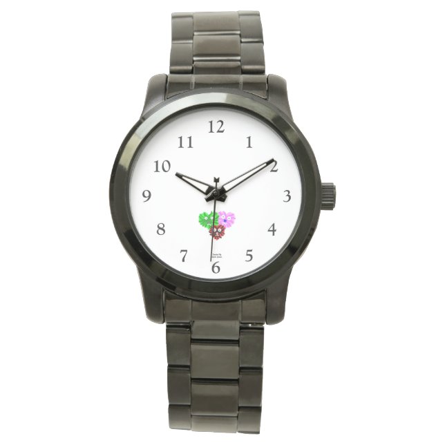 Heart Fuzzies Unisex Oversix Black Watch Armbandsur (Framsida)