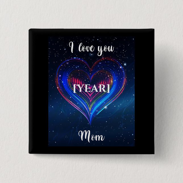 Heart Galaxy Pin / Pin Corazón Galaxia Knapp (Framsida)