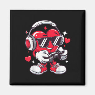 Heart Gamer Funny Valentines day Video Games Manar Magnet