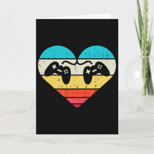 Heart Gamer Valentines day Manar Boys Girl Tonårin Kort