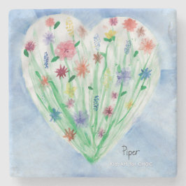 Heart Garden - KidsArt för CHOC Stenunderlägg