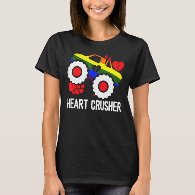 Heart Gay pride Crusher Lgbt Q Coola Trans Pride F T Shirt (Framsida)