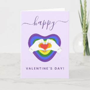 Heart Gay pride Valentindagen Romantik i Heart Fla Kort