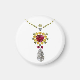 Heart Gemstone Art Magnet