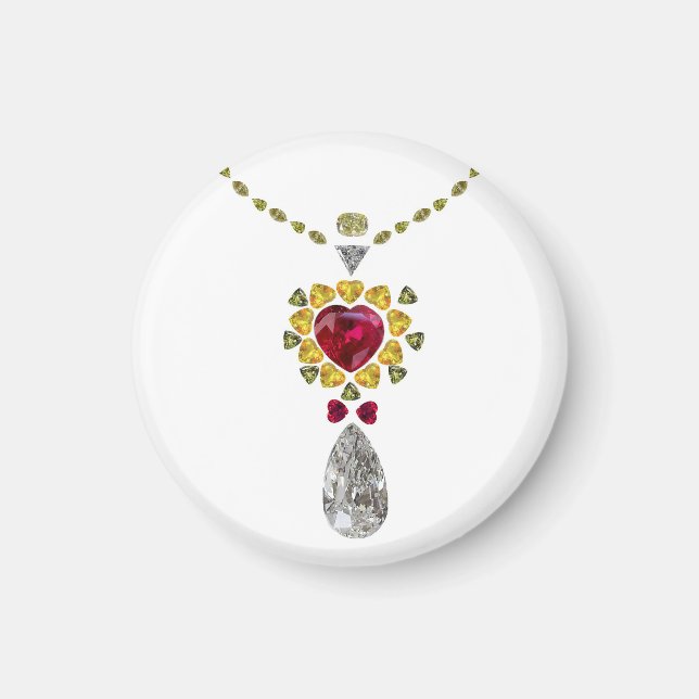 Heart Gemstone Art Magnet (Framsidan)