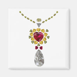 Heart Gemstone Art Magnet