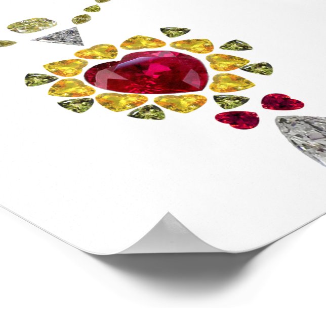 Heart Gemstone Art Poster (Hörn)