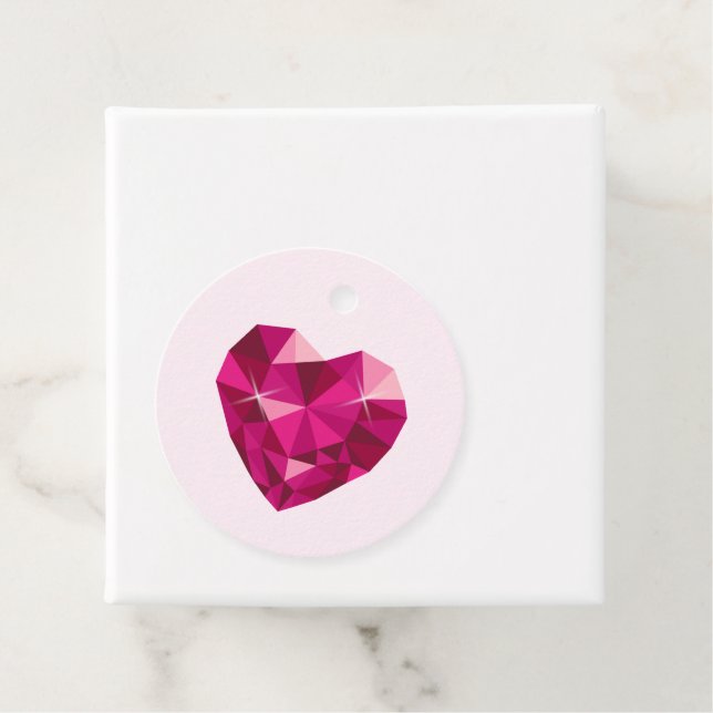 Heart Gemstone Gåvor Etiketter (På plats)