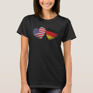 Heart German American Flagga Patriotic Family Heri T Shirt