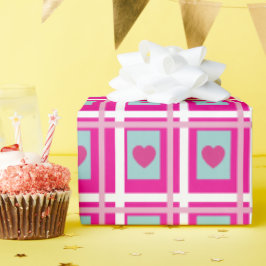 heart gift wrap for girls presentpapper