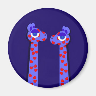 HEART GIRAFFES-knapp Magnet