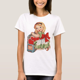 Heart Girl Child Retro Cute Children T Shirt