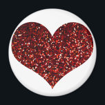Heart Glittery Red Glitter Sparkly Mönster Bröllop Magnet<br><div class="desc">Tryckt med glitterött hjärta!</div>