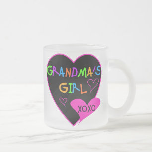 Heart Grandma's Girl T-shirts and Gifts Frostad Glasmugg