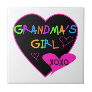 Heart Grandma's Girl T-shirts and Gifts Kakelplatta