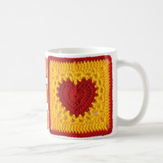 Heart Granny Square Coffee Mugg