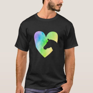 Heart Graphic Horse Lover Equestrian Rider Horses T Shirt