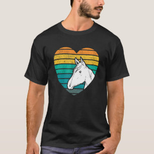 Heart Graphic Horse Lover Equestrian Rider Horses T Shirt