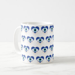 Heart Grekiska Evil Öga Kaffemugg