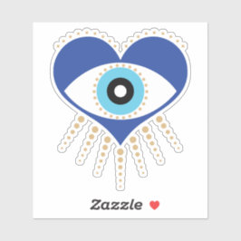 Heart Grekiska Evil Öga Klistermärken