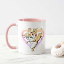 Heart Greyhound Art Mugg