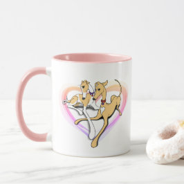 Heart Greyhound Art Mugg