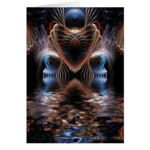 Heart Grind Fractal Card Hälsningskort