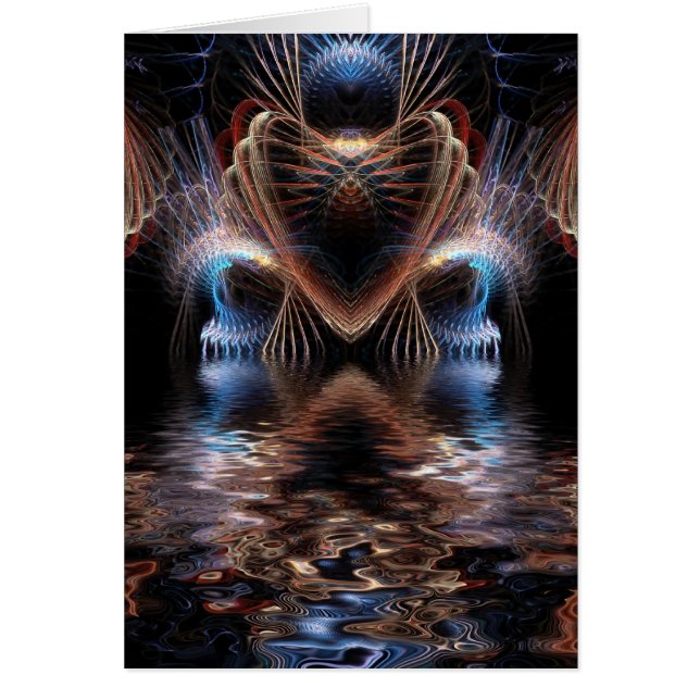 Heart Grind Fractal Card Hälsningskort (Framsidan)