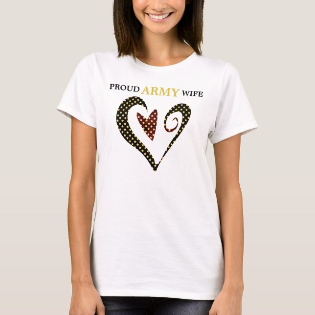 Heart Guld Star-arméchef T-shirt (Framsida)