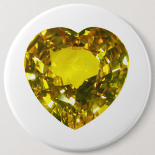 Heart Gult Gemstone Knapp