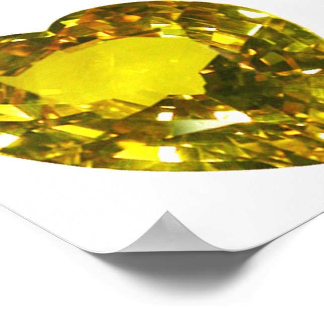 Heart Gult Gemstone Poster (Hörn)