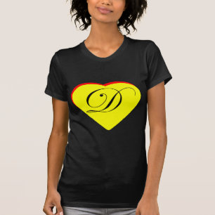 Heart Gult Red D Wedding bjudande MUSEUM Z T Shirt